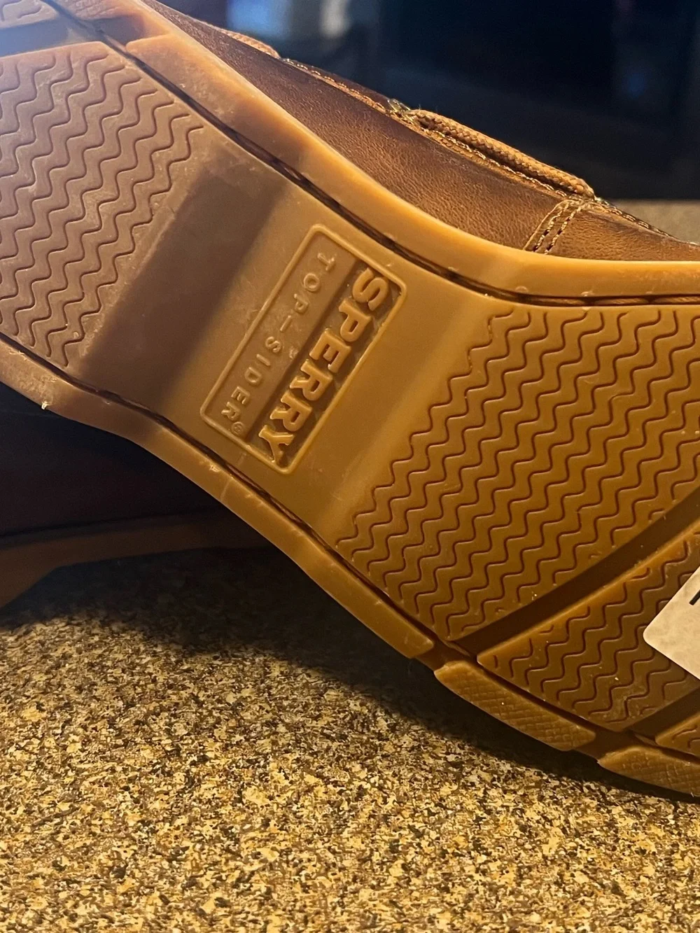 Sperry Men's Chestnut Brown Leather Boat Shoes